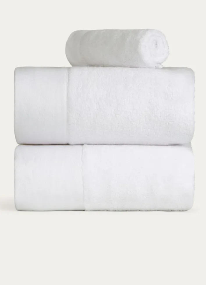 SERVIETTE INVITÉ COTON MOELLEUX ZÉRO TORSION BLANC
