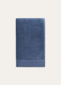 SERVIETTE INVITÉ COTON MOELLEUX ZÉRO TORSION BLEU BALTIQUE