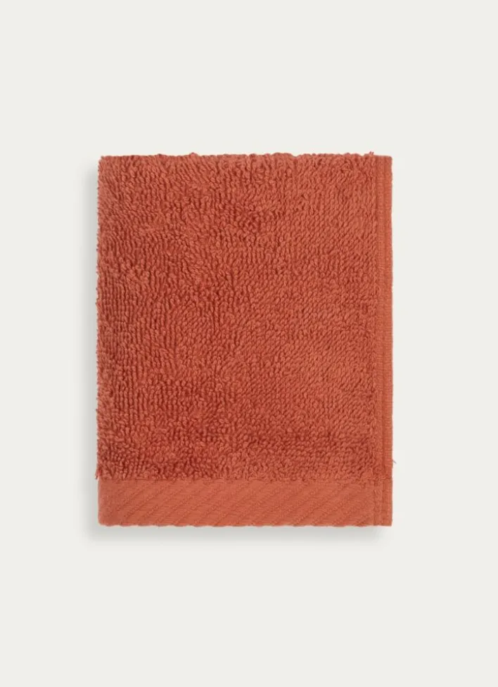 SERVIETTE INVITÉ EN COTON UNI BASIL TERRACOTTA