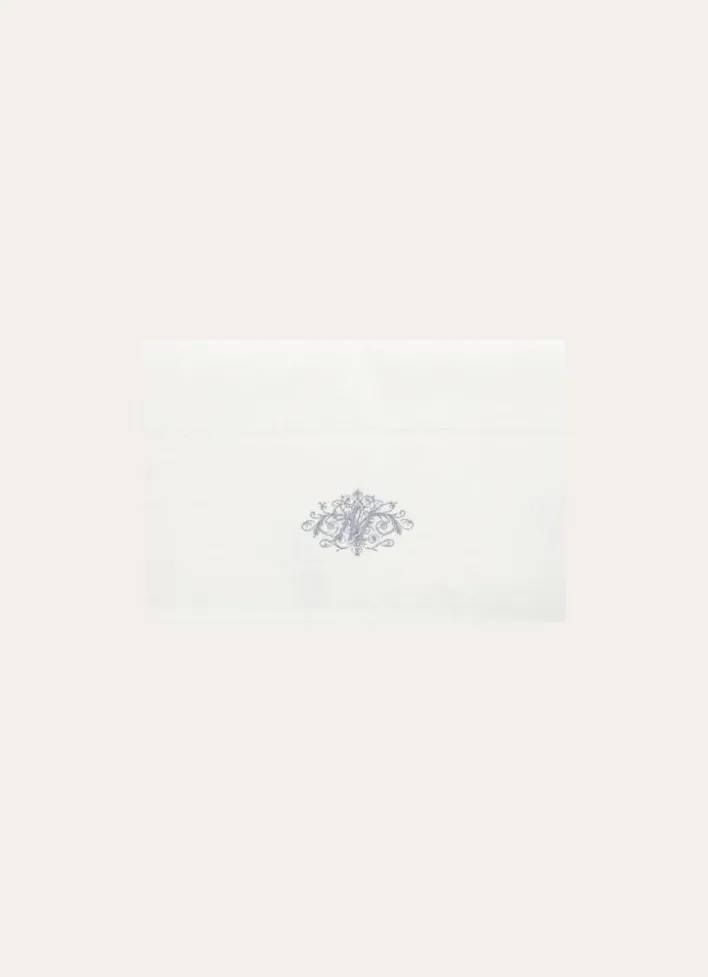SERVIETTE INVITÉ EN VELOURS BRODÉE 500GR BLANC