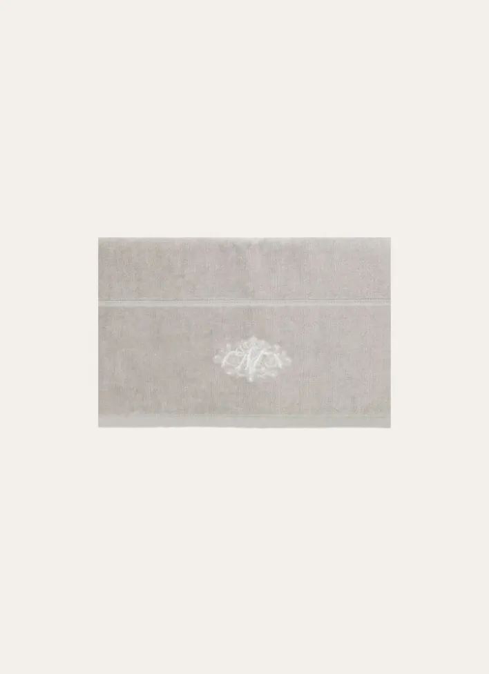 SERVIETTE INVITÉ EN VELOURS BRODÉE 500GR GRIS