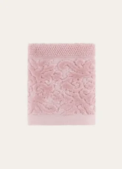 SERVIETTE INVITÉ LITEAU VELOURS CISELÉ ROSE