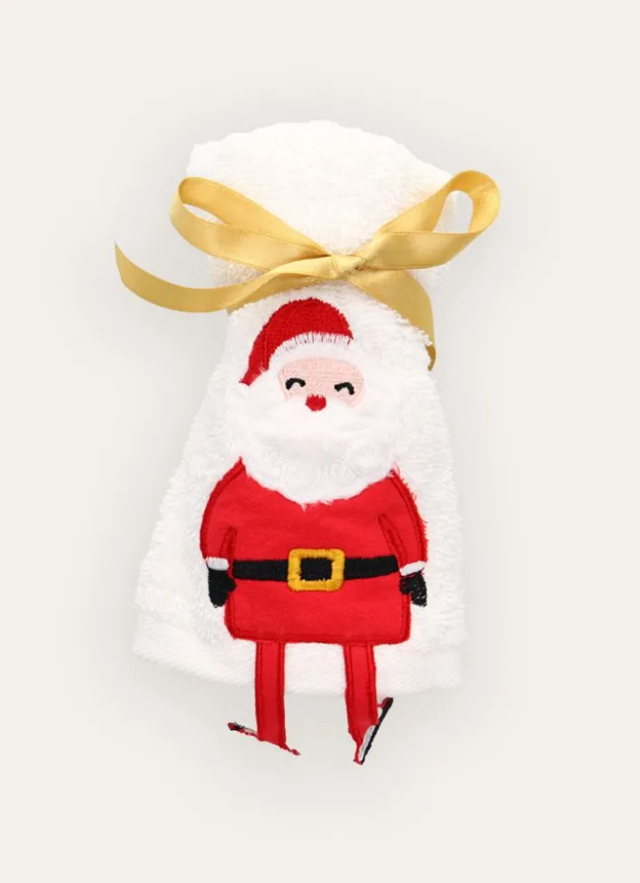 SERVIETTE INVITÉ PERSONNAGE DE NOËL BLANC