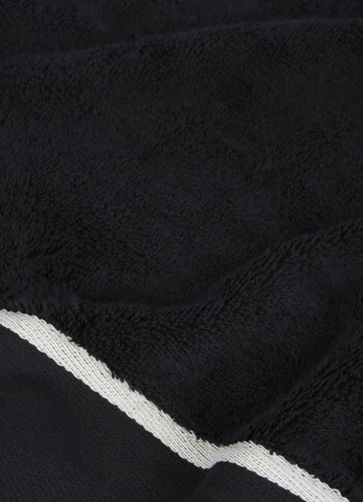 SERVIETTE INVITÉ UNIE À LARGE BORDURE ARTHUR NOIR