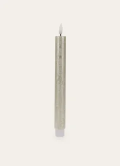 SET DE 2 BOUGIES FLAMBEAU LED EN CIRE DORE