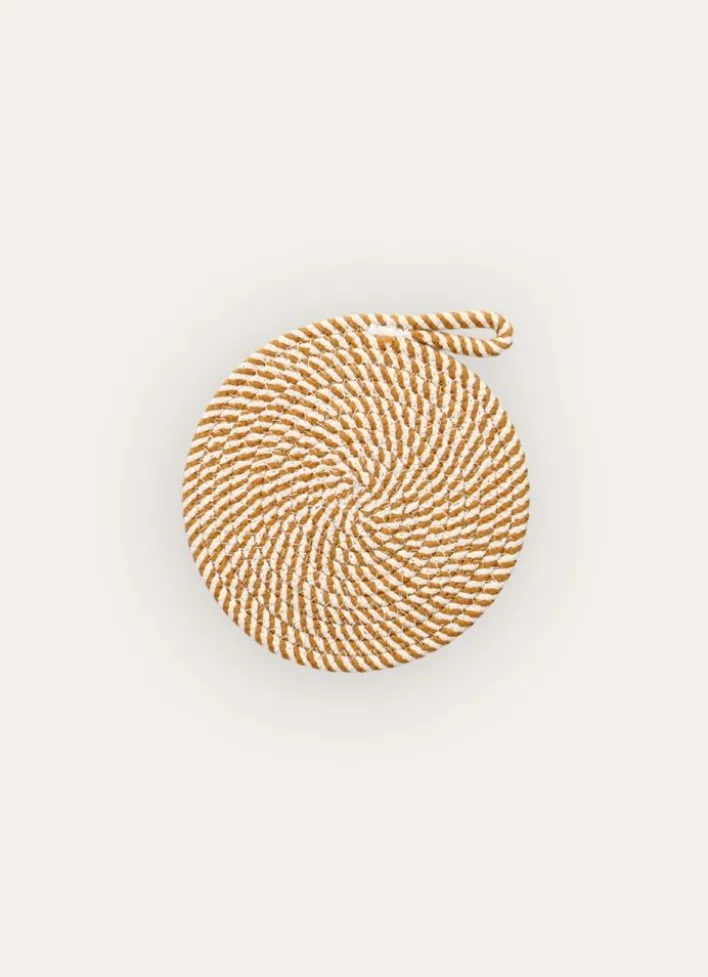 SET DE TABLE BICOLORE NATUREL/BLANC