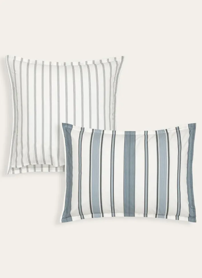 SET DE 2 TAIES D’OREILLER EN PERCALE GABRIEL BLEU