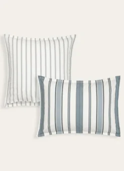 SET DE 2 TAIES D’OREILLER EN PERCALE GABRIEL BLEU