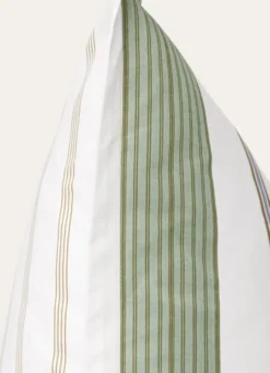 SET DE 2 TAIES D’OREILLER EN PERCALE GABRIEL VERT DE GRIS