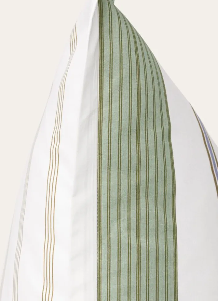 SET DE 2 TAIES D’OREILLER EN PERCALE GABRIEL VERT DE GRIS