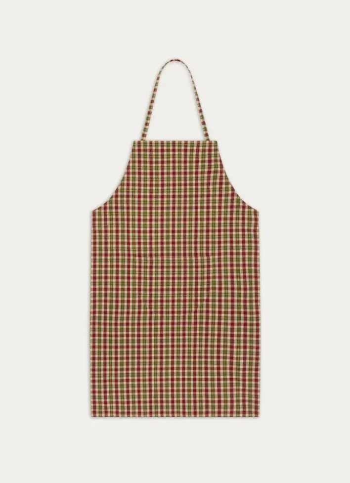 TABLIER DE CUISINE À CARREAUX EN COTON MULTICOLORE