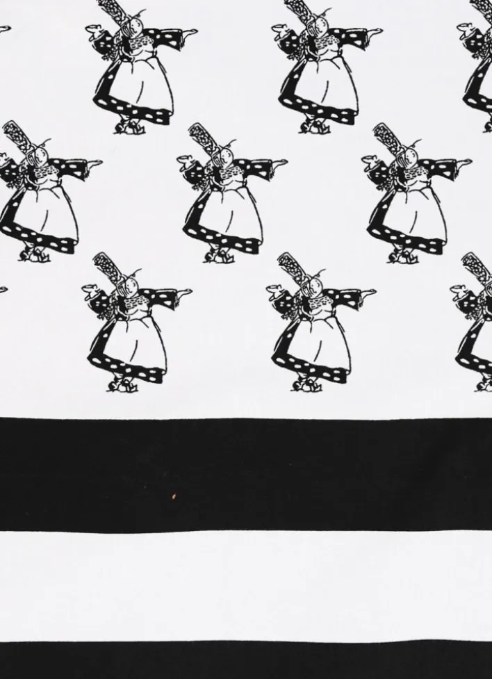 TABLIER EN COTON DRAPEAU BRETON BLANC / NOIR