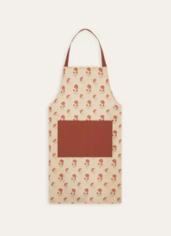 TABLIER EN COTON IMPRIMÉ À MOTIF DE FLEURS MULTICOLORE