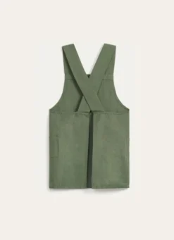 TABLIER JAPONAIS UNI EN COTON ET LIN THYM