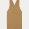 TABLIER JAPONAIS UNI EN COTON ET LIN TABAC