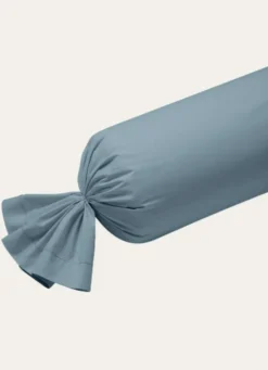 TAIE DE TRAVERSIN EN COTON BLEU