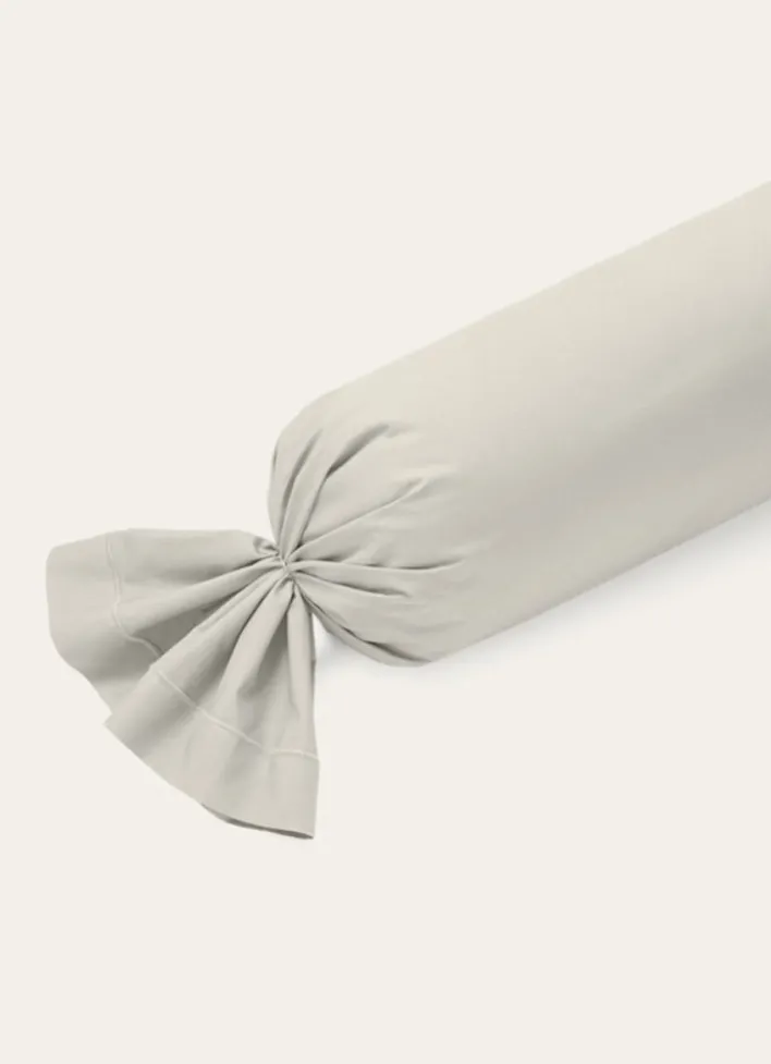 TAIE DE TRAVERSIN EN PERCALE DE COTON SABLE