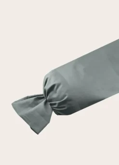 TAIE DE TRAVERSIN EN SATIN DE COTON JACQUARD RAYÉ GLACIER