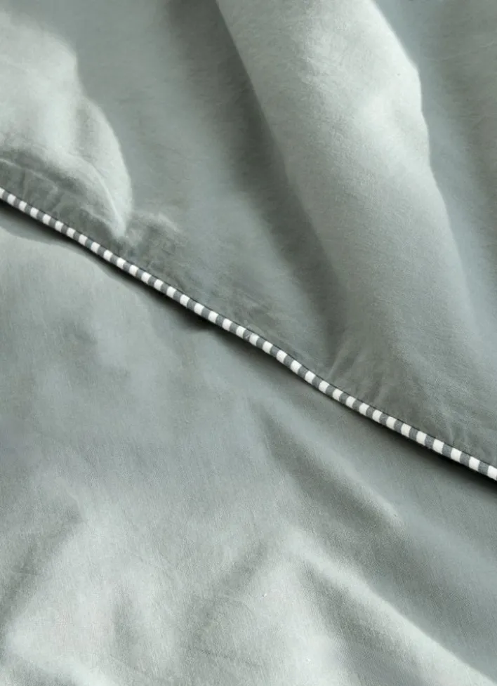 TAIE D’OREILLER ENFANT EN COTON LAVÉ VERT
