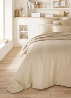 TAIE D'OREILLER EN SATIN DE COTON UNI MORDORE