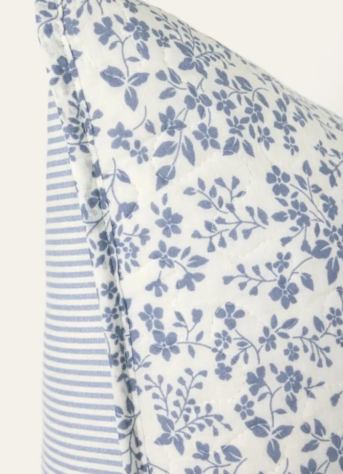 TAIE D'OREILLER MATELASSÉE DOMITILLE BLEU