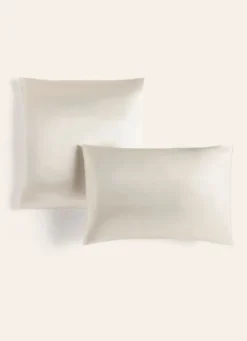 TAIE D'OREILLER PURE SOIE DE MÛRIER IVOIRE