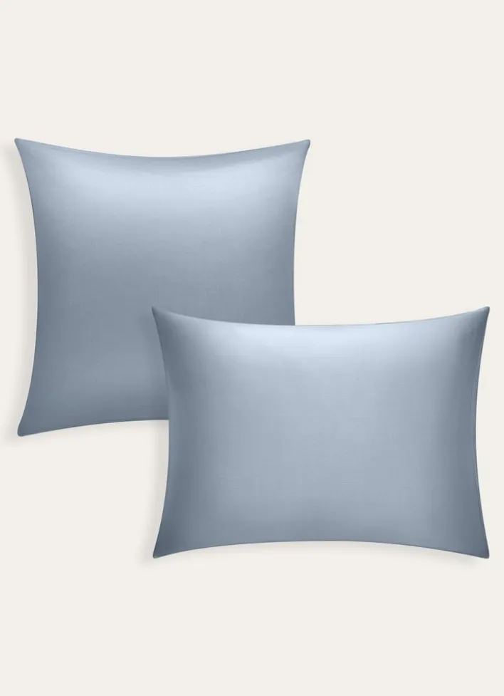 TAIE D'OREILLER PURE SOIE DE MÛRIER BLEU