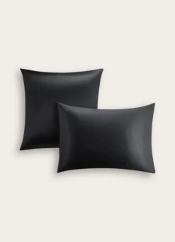 TAIE D'OREILLER PURE SOIE DE MÛRIER Noir
