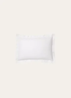 TAIE D'OREILLER UNIE EN COTON BLANC
