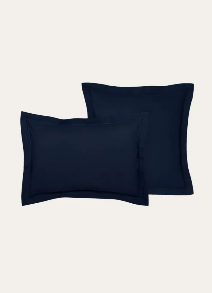 TAIE D'OREILLER UNIE EN COTON ENCRE