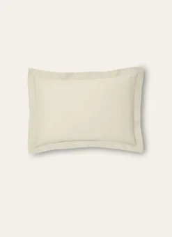 TAIE D'OREILLER UNIE EN COTON ECRU
