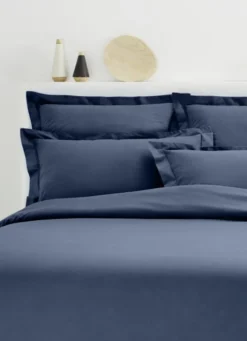 TAIE D'OREILLER UNIE EN PERCALE DE COTON JEAN