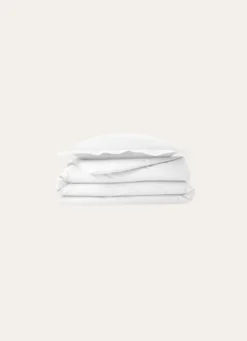 TAIE D'OREILLER UNIE EN PERCALE DE COTON BLANC