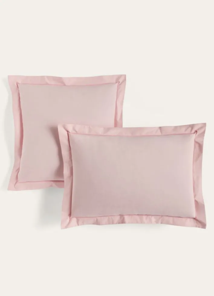 TAIE D'OREILLER UNIE EN PERCALE DE COTON PÉTALE