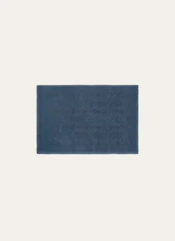 TAPIS DE BAIN JACQUARD UNI ANTIDÉRAPANT BLEU