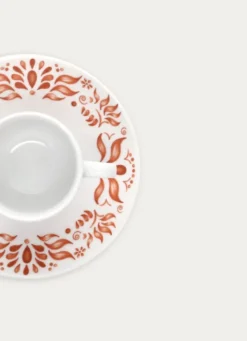 TASSE AVEC SOUCOUPE EN PORCELAINE BASQUE