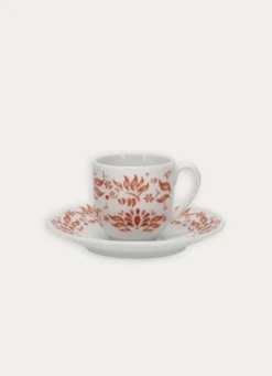 TASSE AVEC SOUCOUPE EN PORCELAINE BASQUE