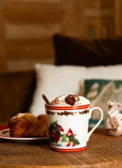 TASSE À CHOCOLAT CHAUD EN PORCELAINE MOTIF NOËL MULTICOLORE