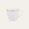 TASSE EN PORCELAINE AVEC LISERÉ DORÉ BLANC
