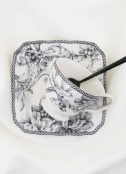 TASSE ET SOUCOUPE EN GRÈS ADELAÏDE GRIS