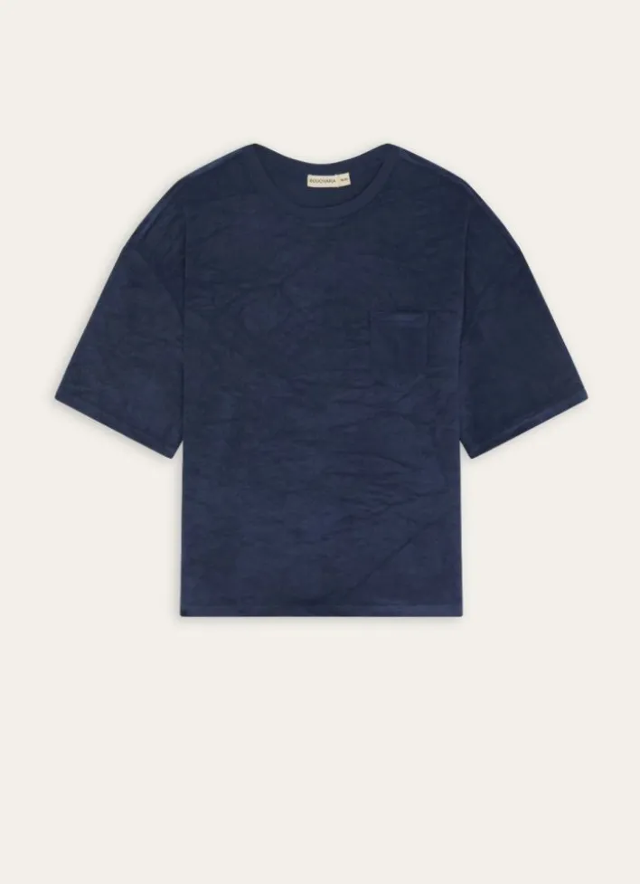 TEE-SHIRT MANCHES COURTES EN MATIÈRE ÉPONGE ENCRE