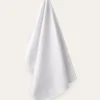 TORCHON À BRODER EN TOILE DE COTON BLANC