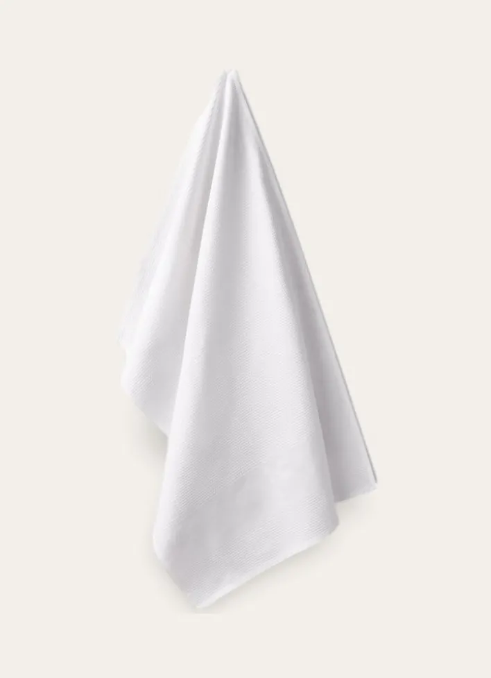 TORCHON À BRODER EN TOILE DE COTON BLANC