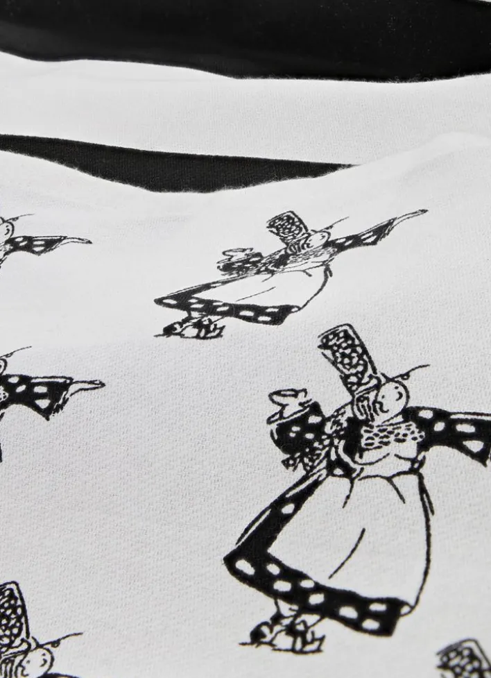TORCHON EN COTON DRAPEAU BRETON BLANC