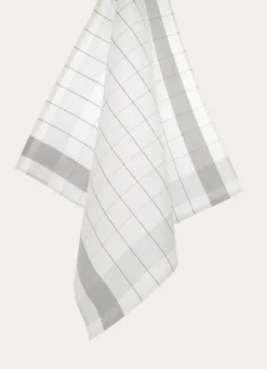 TORCHON EN TOILE MÉTIS GRIS