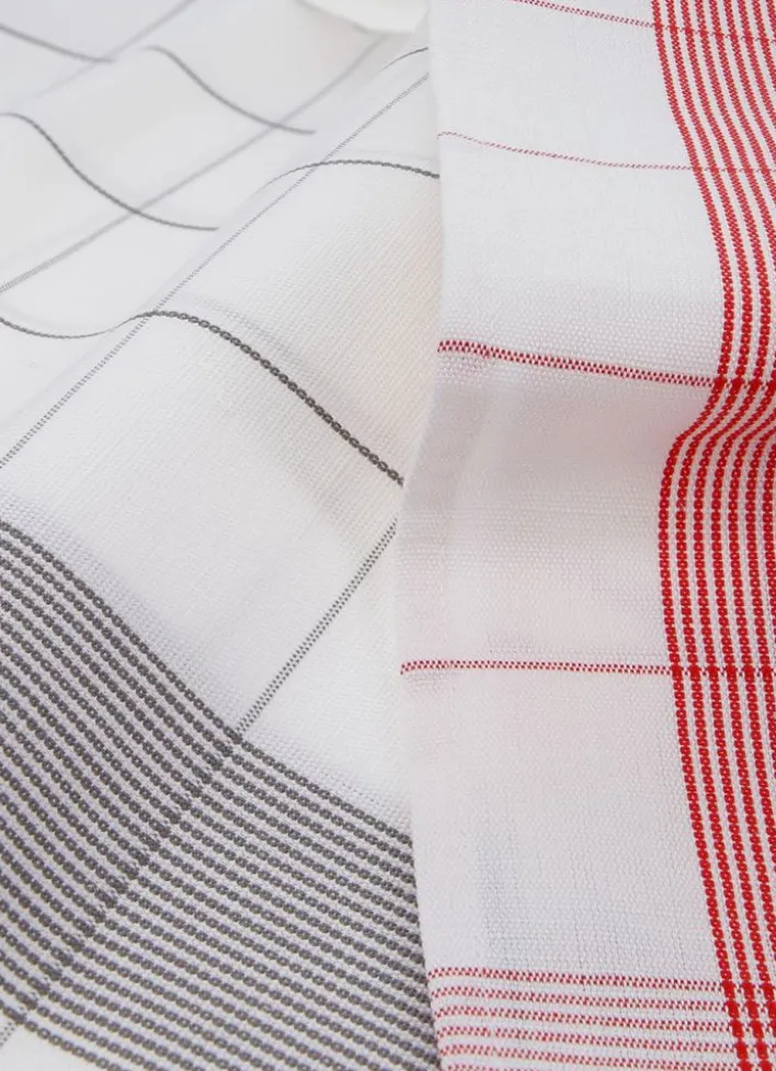 TORCHON EN TOILE MÉTIS GRIS