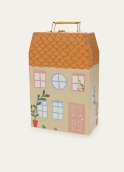 VALISETTE EN CARTON EN FORME DE MAISON MULTICOLORE