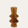 VASE EN CÉRAMIQUE IMITATION BOIS MARRON