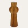 VASE EN CÉRAMIQUE IMITATION BOIS MARRON