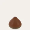 VASE EN GRÈS FORME MENHIR MULTICOLORE/MARRON